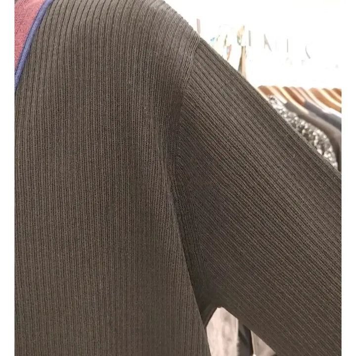 [BUNJANG] Joinus Long Cardigan / 조이너스 롱가디건 블랙 + 버건디