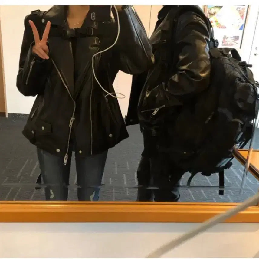 [BUNJANG] Unisex Oversized Rider Jacket / 오버핏 라이더자켓 (남녀공용)