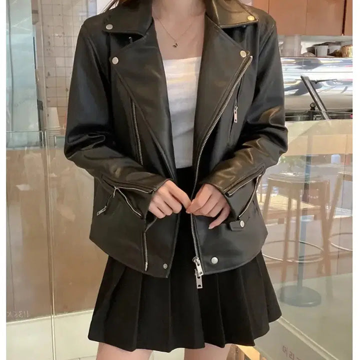 [BUNJANG] Unisex Oversized Rider Jacket / 오버핏 라이더자켓 (남녀공용)