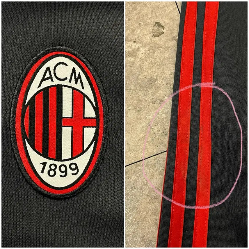 [BUNJANG] AC Milan Adidas UCL Training Top Charcoal 95 / 아디다스 AC밀란 UCL 트레이닝탑 긴팔티 차콜 95 #csz2998