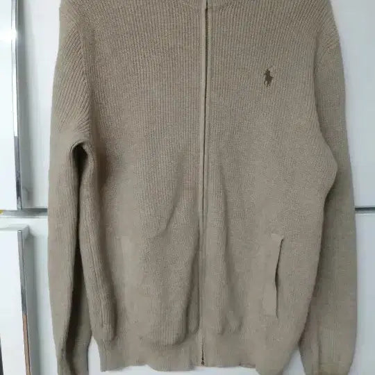 [BUNJANG] Ralph Lauren Ribbed Knit Sweater / 랄프로렌 풀집업 골지 니트 스웨터