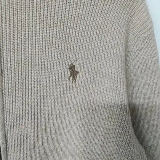 [BUNJANG] Ralph Lauren Ribbed Knit Sweater / 랄프로렌 풀집업 골지 니트 스웨터