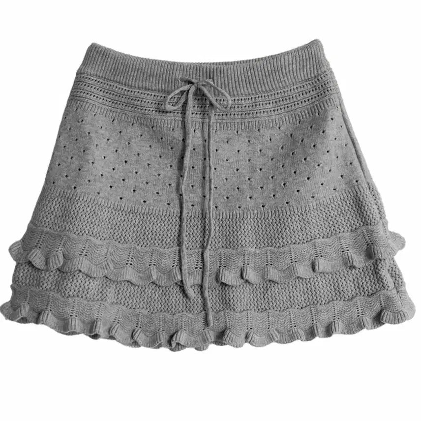 [BUNJANG] Cloud Emotion Punching Knit Skirt / 클라우드이모션) 펀칭 니트 스커트_새상품