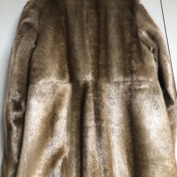 [BUNJANG] Zulloq Brown Long Fur Coat / [새상품] 줄로그 브라운 퍼롱코트