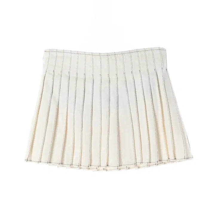 [BUNJANG] Ami Stitch Pleated Mini Skirt / (새상품) 아미 ami 스티치 플리츠 미니 스커트 치마 W26