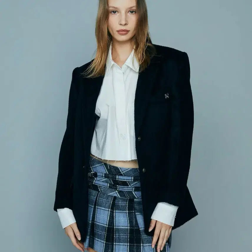 [SOLD OUT] 글로니 glowny jemma skirt 울 체크 플리츠 스커트