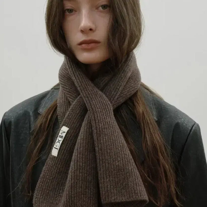[BUNJANG] MDGT Brown Cashmere Wool Scarf / MDGT엠디지티 브라운 머플러 목도리 캐시미어 울