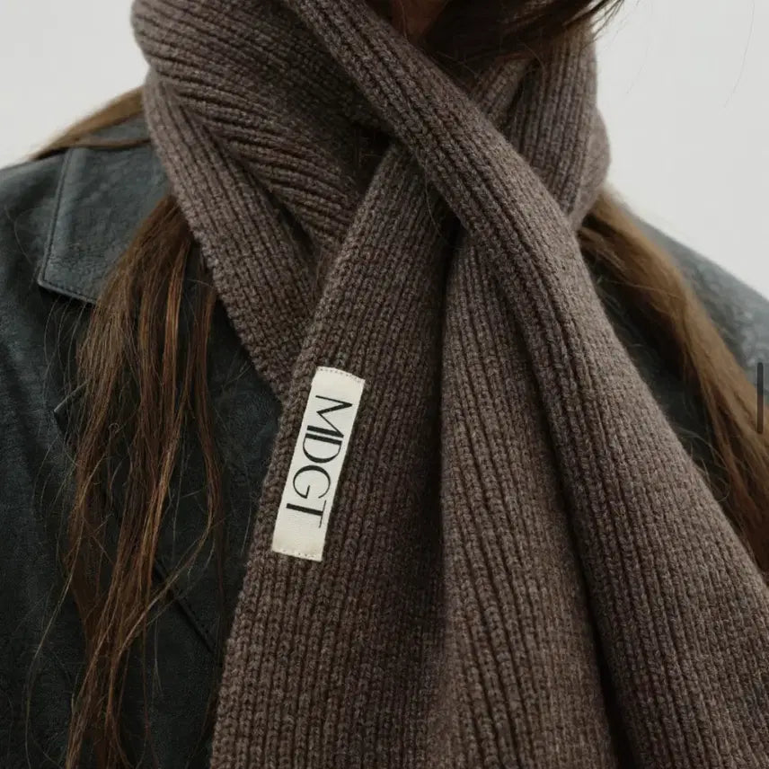 [BUNJANG] MDGT Brown Cashmere Wool Scarf / MDGT엠디지티 브라운 머플러 목도리 캐시미어 울