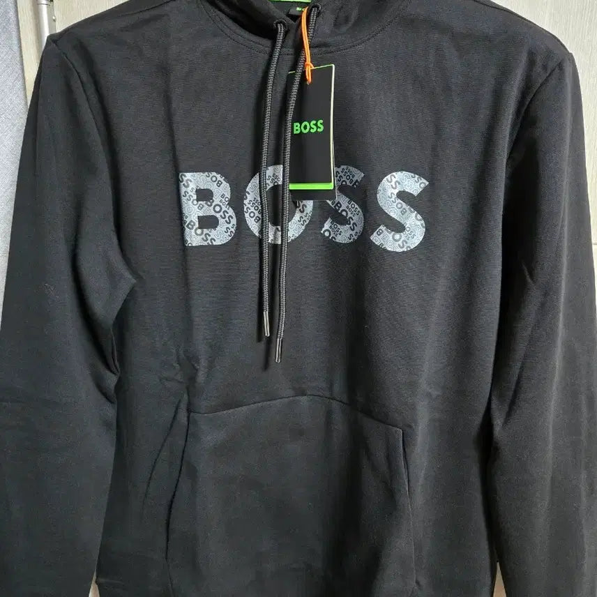 [BUNJANG] BOSS Logo Navy Hoodie / BOSS 로고 블랙 후드티 / L (100) ~XL (105)/ 찐네이비