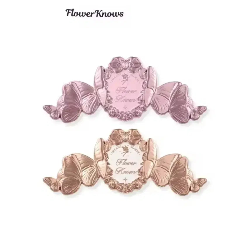 [BUNJANG] Flower Knows Butterfly Hairpin (Rose/White) / (미개봉 정품)플라워 노즈 나비 헤어핀 (로즈/화이트)