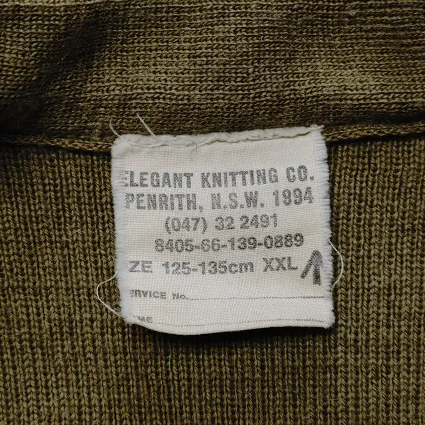 [BUNJANG] Military Wool Knit Sweater / 호주 밀리터리 군복 울 니트 스웨터 한정판 빈티지