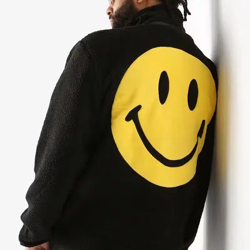 [BUNJANG] Chinatown Market Smile Fleece Jacket (Size S) / 차이나타운 마켓 스마일 플리스 자켓 S 사이즈