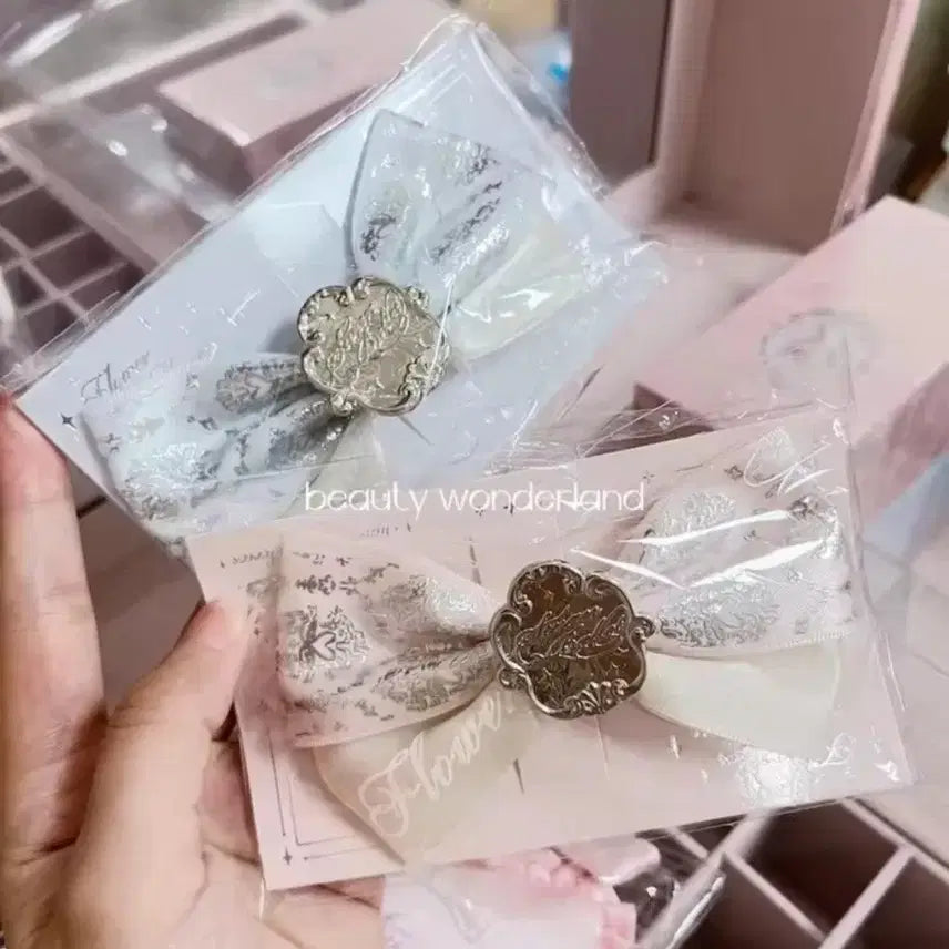 [BUNJANG] Flower Knows Ribbon Hairpin / (미개봉 정품)플라워 노즈 리본 헤어핀 (블루/핑크)