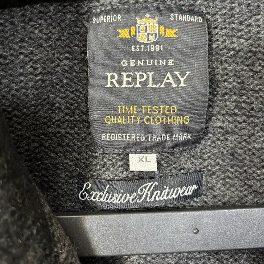 [BUNJANG] Replay Knit Zip-up / Replay 니트집업