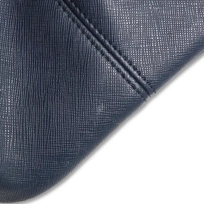 [BUNJANG] The Suit Company Navy Blue Leather Tote Bag / 더 수트 컴퍼니 [The Suit Company] 네이비 블루 토트백