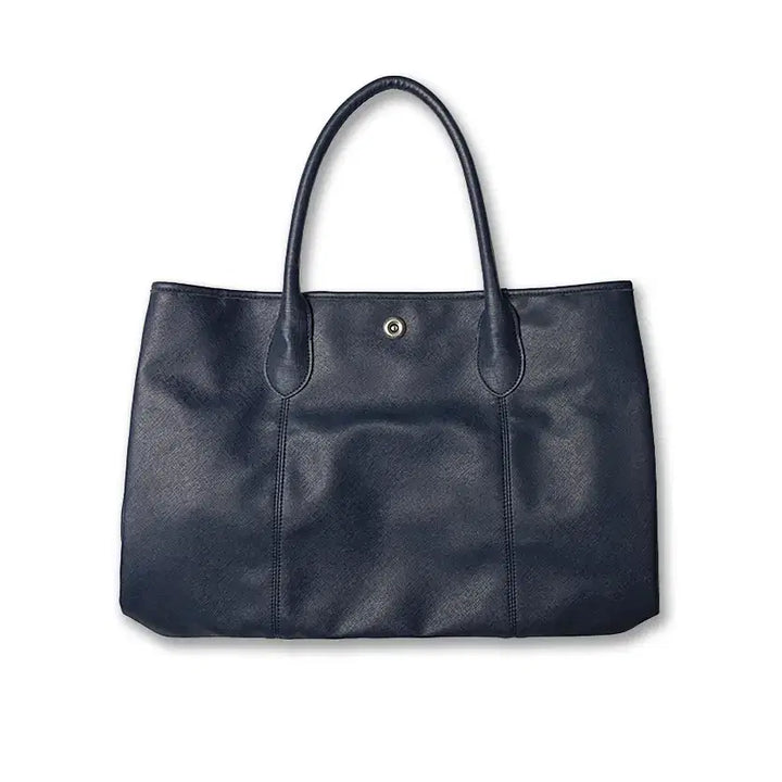 [BUNJANG] The Suit Company Navy Blue Leather Tote Bag / 더 수트 컴퍼니 [The Suit Company] 네이비 블루 토트백