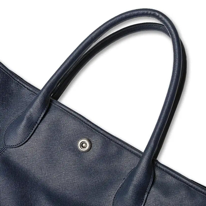 [BUNJANG] The Suit Company Navy Blue Leather Tote Bag / 더 수트 컴퍼니 [The Suit Company] 네이비 블루 토트백