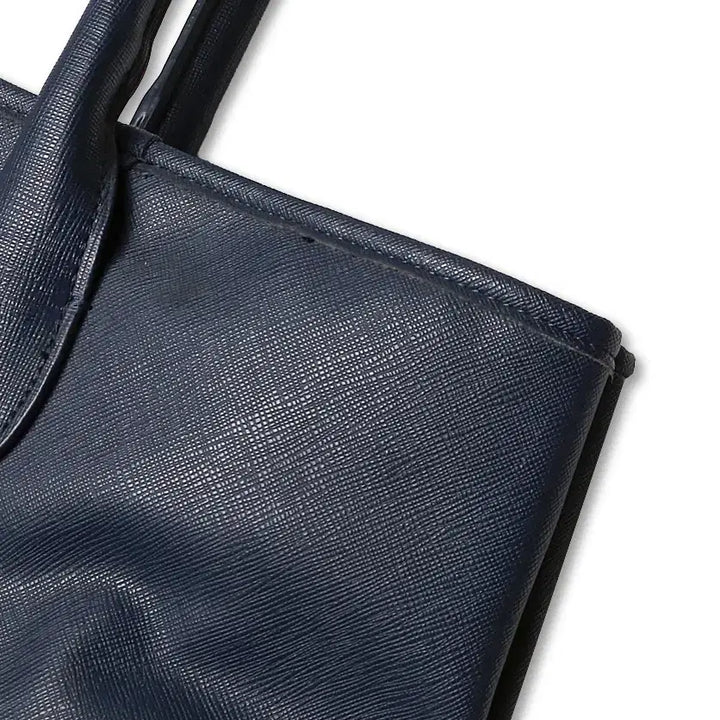 [BUNJANG] The Suit Company Navy Blue Leather Tote Bag / 더 수트 컴퍼니 [The Suit Company] 네이비 블루 토트백