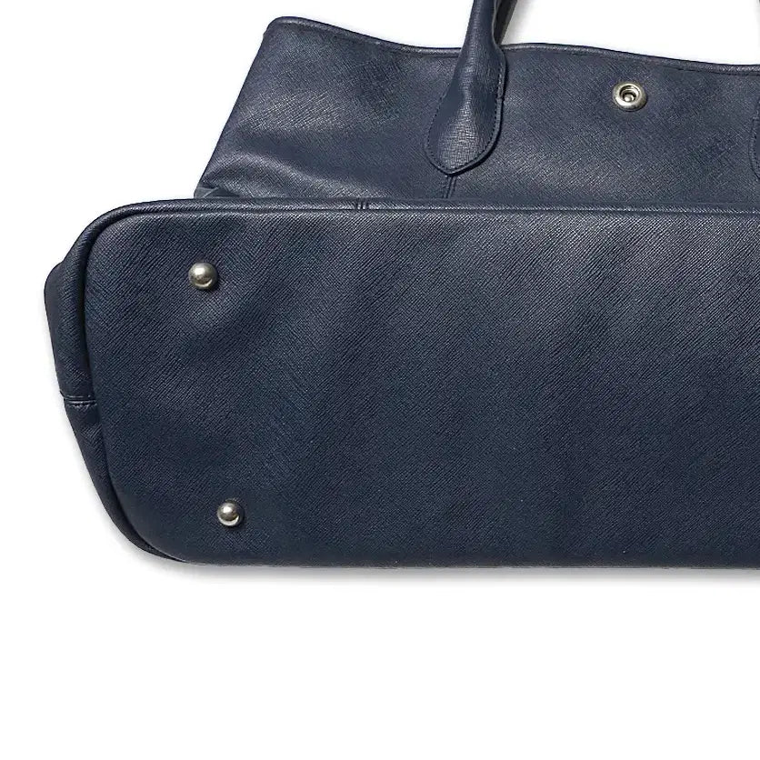 [BUNJANG] The Suit Company Navy Blue Leather Tote Bag / 더 수트 컴퍼니 [The Suit Company] 네이비 블루 토트백