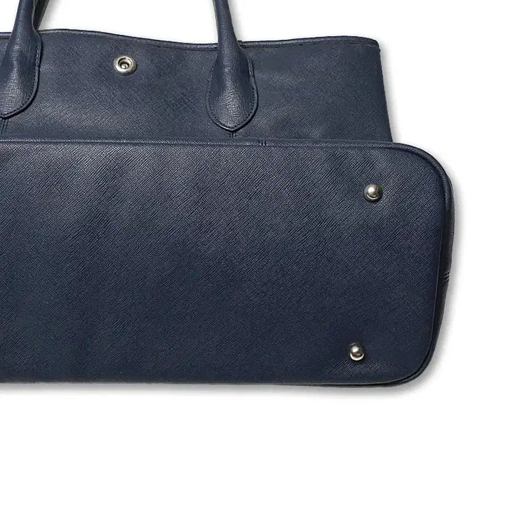 [BUNJANG] The Suit Company Navy Blue Leather Tote Bag / 더 수트 컴퍼니 [The Suit Company] 네이비 블루 토트백