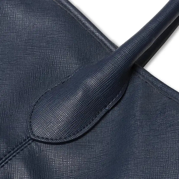 [BUNJANG] The Suit Company Navy Blue Leather Tote Bag / 더 수트 컴퍼니 [The Suit Company] 네이비 블루 토트백