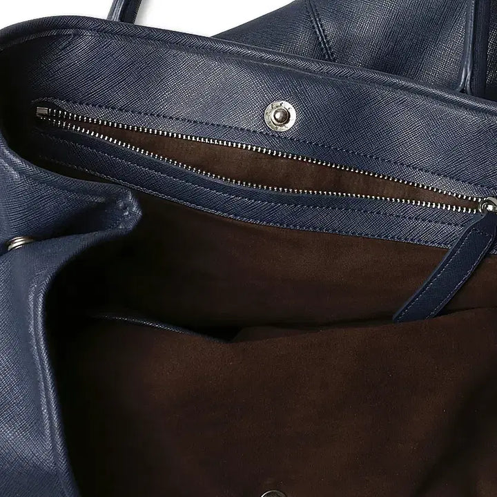 [BUNJANG] The Suit Company Navy Blue Leather Tote Bag / 더 수트 컴퍼니 [The Suit Company] 네이비 블루 토트백