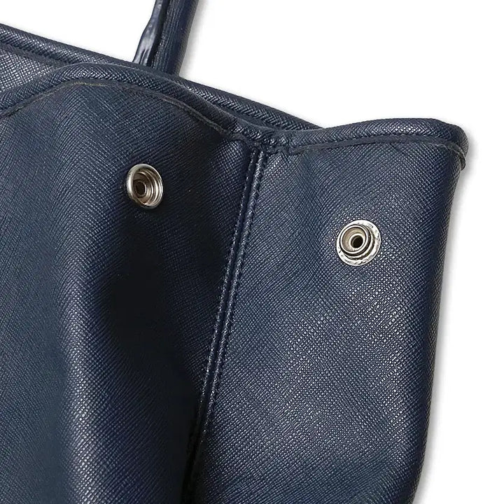 [BUNJANG] The Suit Company Navy Blue Leather Tote Bag / 더 수트 컴퍼니 [The Suit Company] 네이비 블루 토트백
