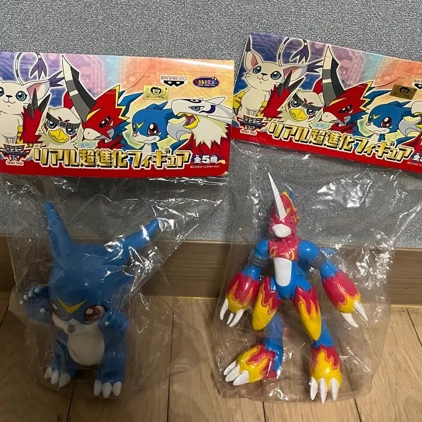 [BUNJANG] Digimon Vmon & Flamedramon Sofubi Figure / 디지몬 브이몬,화염드라몬 소프비 피규어