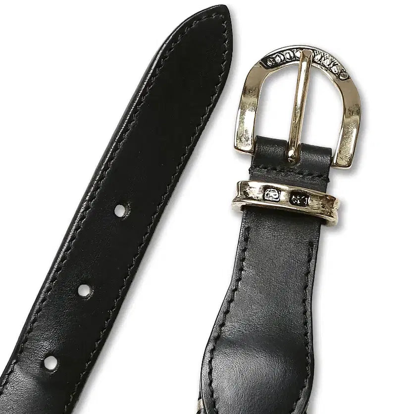 [BUNJANG] Tiberio Ferretti Black Leather Weaving Belt / 티베리오 페레티 [Tiberio Ferretti] 블랙 레더 위빙 벨트
