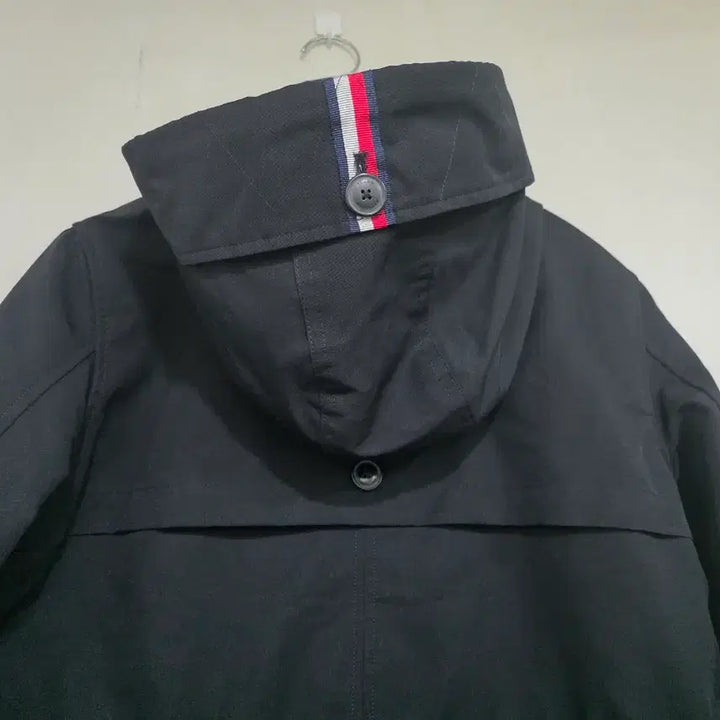 [BUNJANG] Tommy Hilfiger Black Hooded Parka Jacket / 타미힐피거 블랙 후드 야상 코트