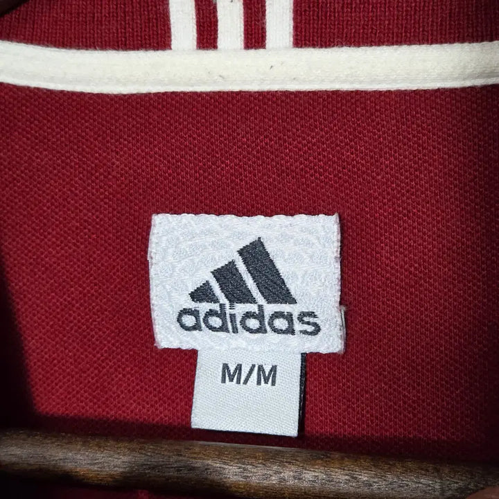 [BUNJANG] Adidas Japan Red PK Long Sleeve Shirt / 아디다스 일본판 레드 카라 PK 롱슬리브