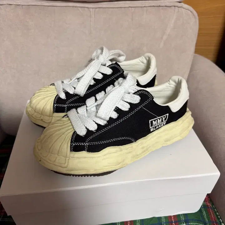 [BUNJANG] Mihara Yasuhiro Blakey Black Sneakers / 미하라 야스히로 블레이키 블랙 40사이즈