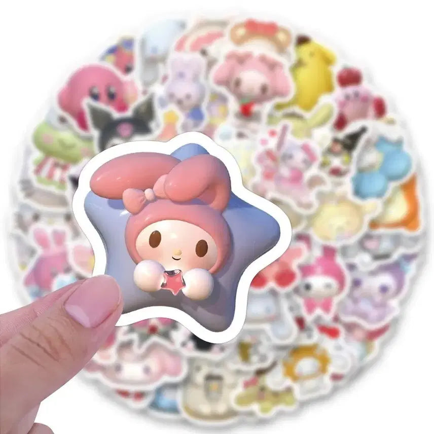 [BUNJANG] Sanrio 3D Puzzle Stickers / 산리오 랜덤 3d 조각스티커 12p