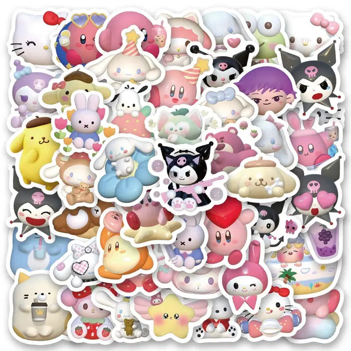 [BUNJANG] Sanrio 3D Puzzle Stickers / 산리오 랜덤 3d 조각스티커 12p