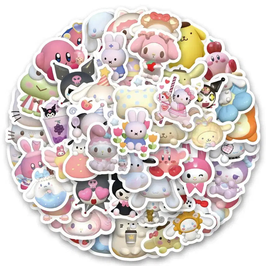 [BUNJANG] Sanrio 3D Puzzle Stickers / 산리오 랜덤 3d 조각스티커 12p