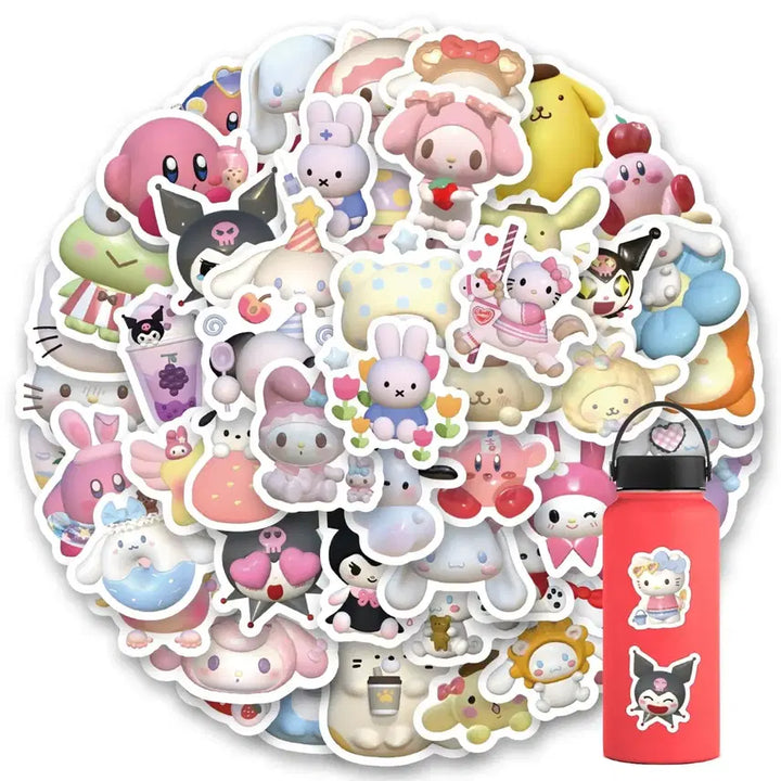 [BUNJANG] Sanrio 3D Puzzle Stickers / 산리오 랜덤 3d 조각스티커 12p