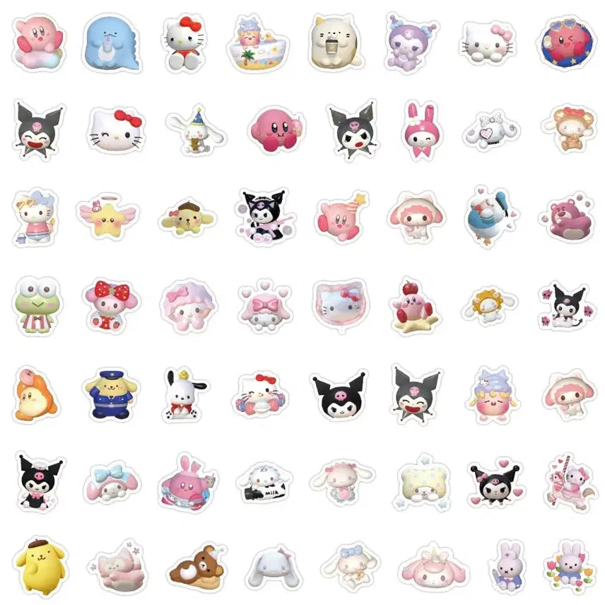 [BUNJANG] Sanrio 3D Puzzle Stickers / 산리오 랜덤 3d 조각스티커 12p