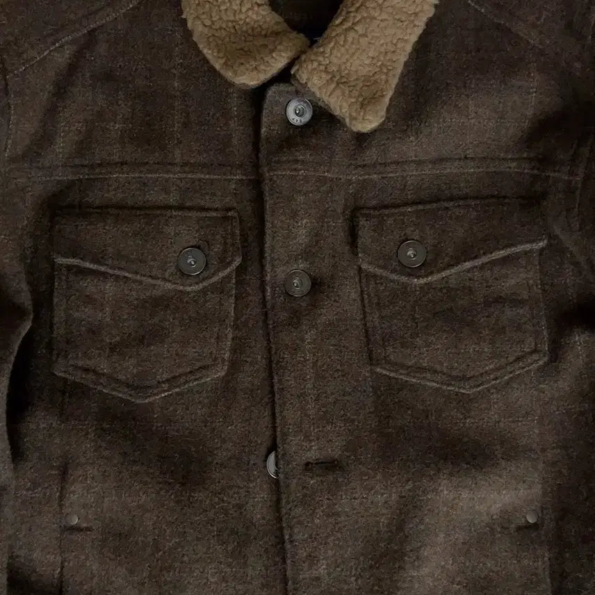 [BUNJANG] Gap Checkered Trucker Jacket L / 갭 울 체크 트러커 자켓 L