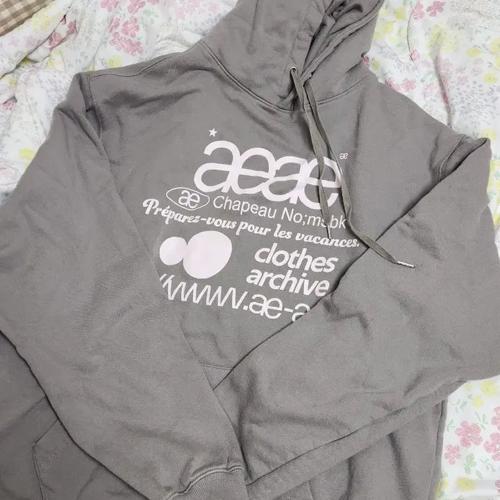 [BUNJANG] aeae WEB LOGO HOODIE Top / aeae WEB LOGO LOOSED HOODIE 웹 로고 후드티 토프