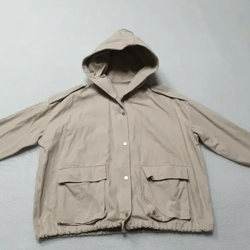 [BUNJANG] NINE SIX NEW YORK Beige Hooded Denim Jacket (Women&