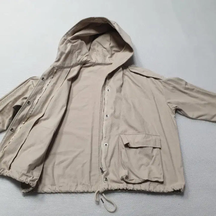 [BUNJANG] NINE SIX NEW YORK Beige Hooded Denim Jacket (Women&