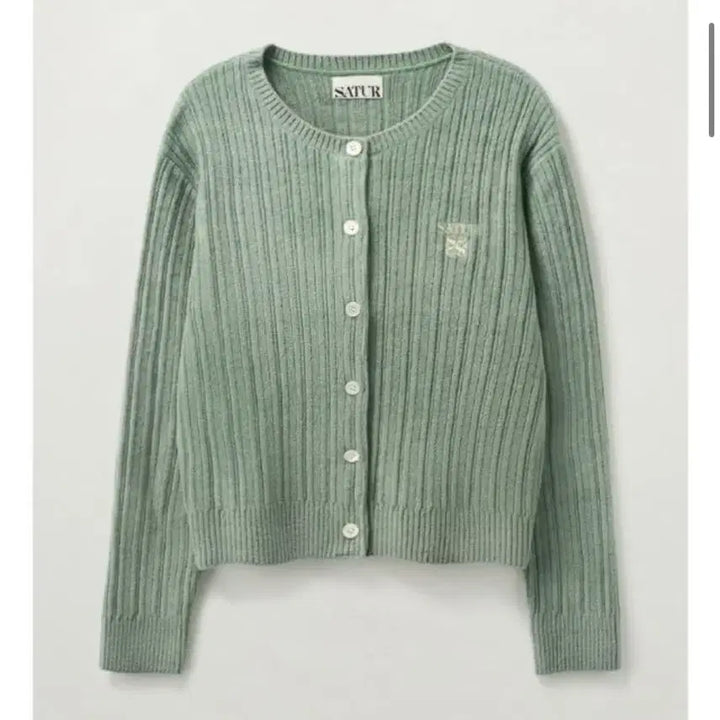 [BUNJANG] SATUR Fleece Crew Neck Cardigan Mint XS / SATUR 플리스 크루 넥 가디건 민트/xs
