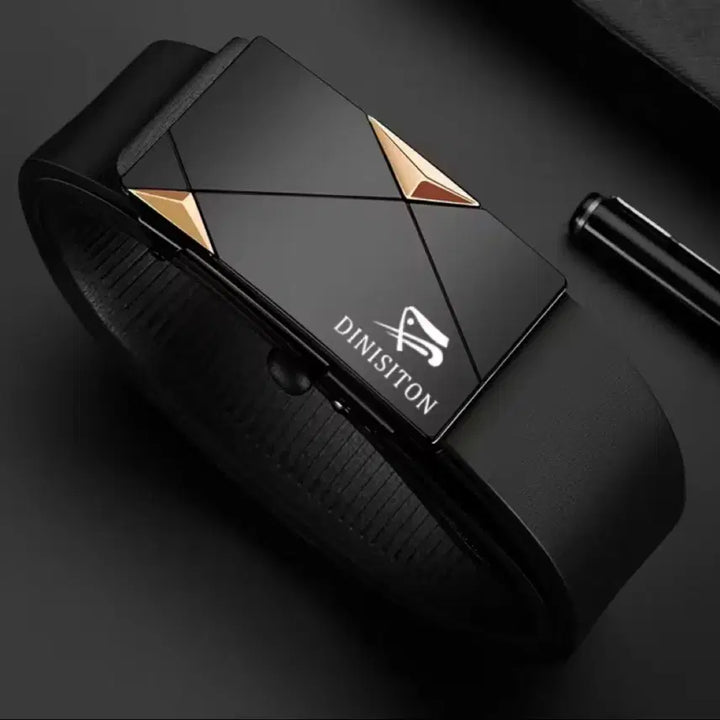 [BUNJANG] Leather Automatic Belt - Black / 새제품 남성용 가죽 자동벨트 블랙