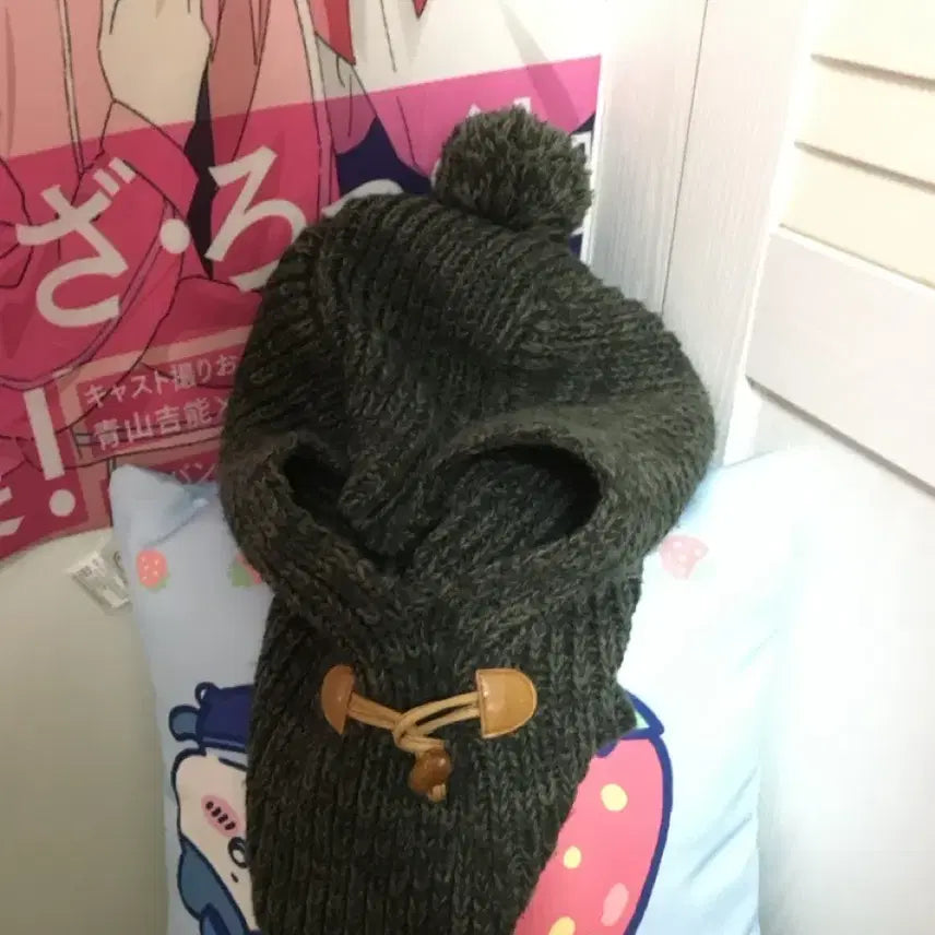 [BUNJANG] Vintage Charcoal Balaclava Hat / (VIN)빈티지 바라클라바 털비니 챠콜