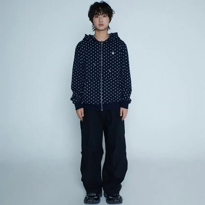 [BUNJANG] APR8 Original DOT HOODIE ZIP-UP / 에노시 APR8 Original DOT HOODIE ZIP-UP