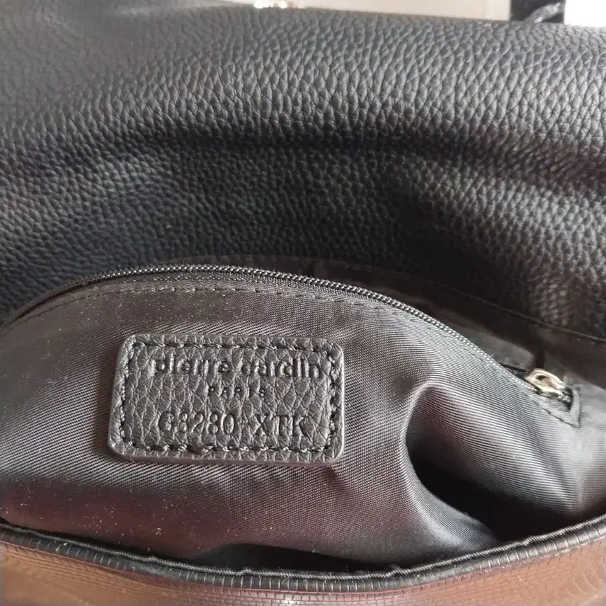 [BUNJANG] Black Leather Clutch Bag / 블랙 레더 클러치백 손가방