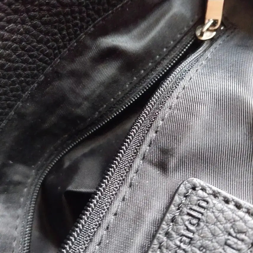 [BUNJANG] Black Leather Clutch Bag / 블랙 레더 클러치백 손가방