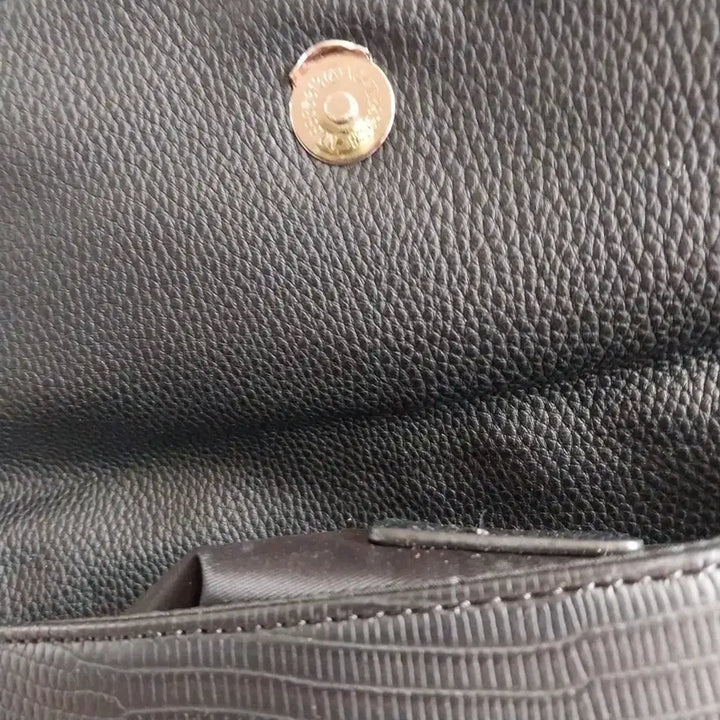 [BUNJANG] Black Leather Clutch Bag / 블랙 레더 클러치백 손가방