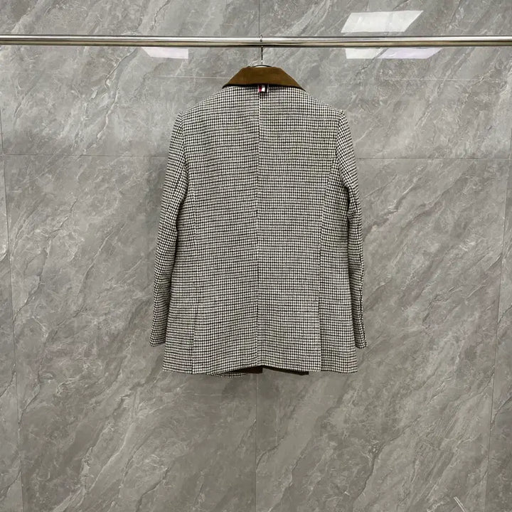 [SOLD OUT] 톰브라운 여성용 코트 체크 봄 가을 시즌