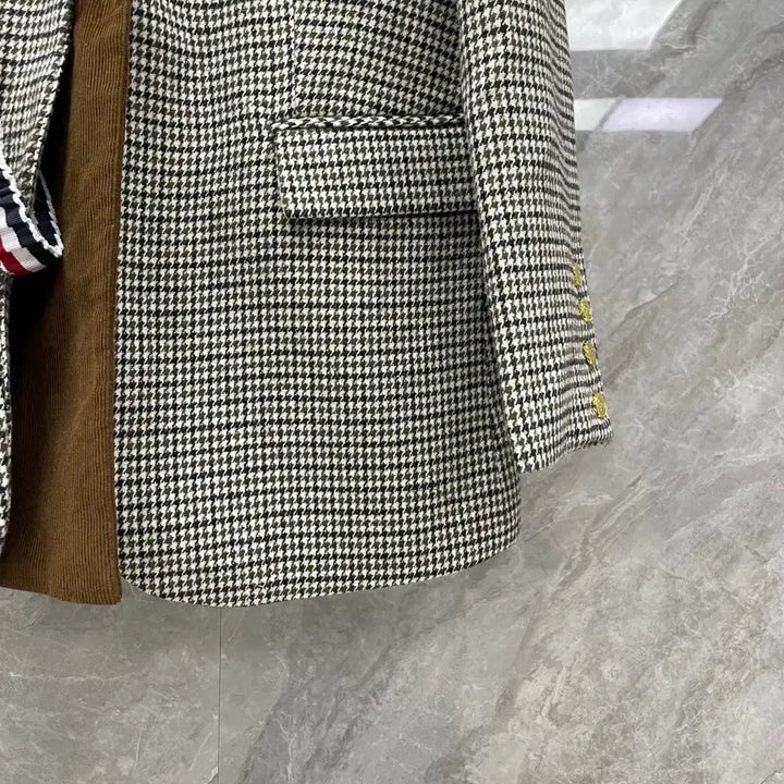 [SOLD OUT] 톰브라운 여성용 코트 체크 봄 가을 시즌